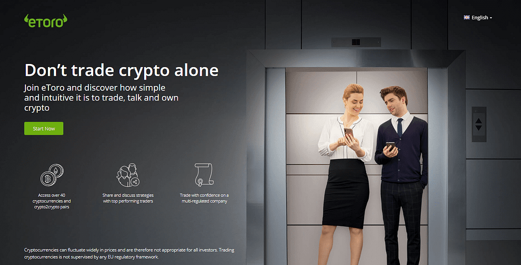 Etoro Crypto Trading Homepage
