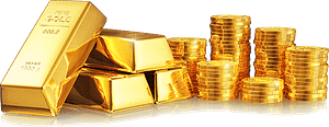 Gold Bars And Coins