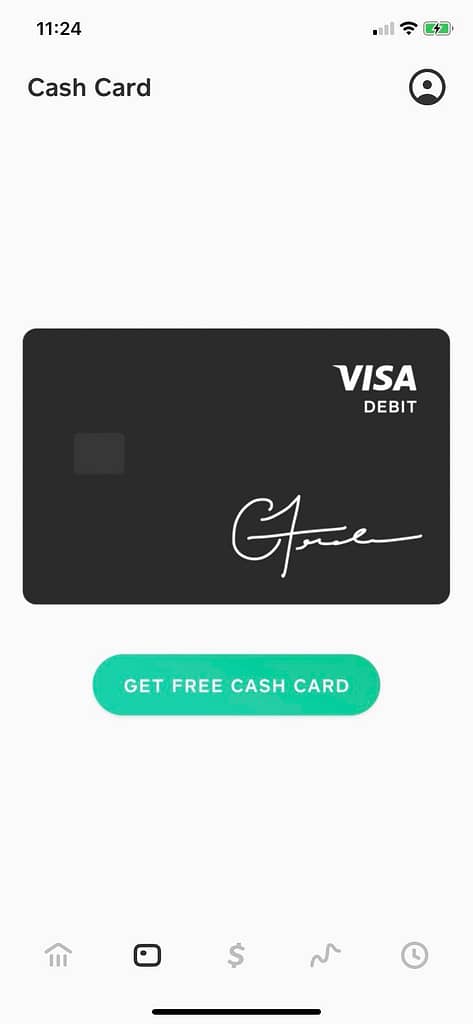 Cash App - Cash Card Screen