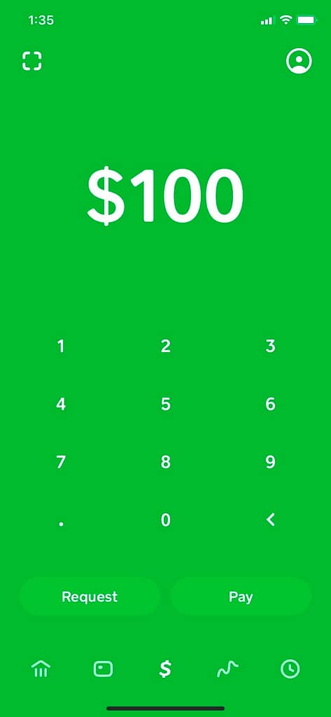 Cash App - Send Money Screen