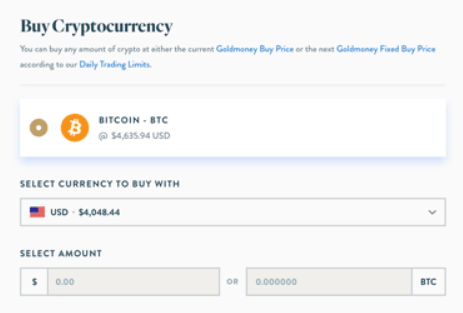 Goldmoney - Buy Bitcoin