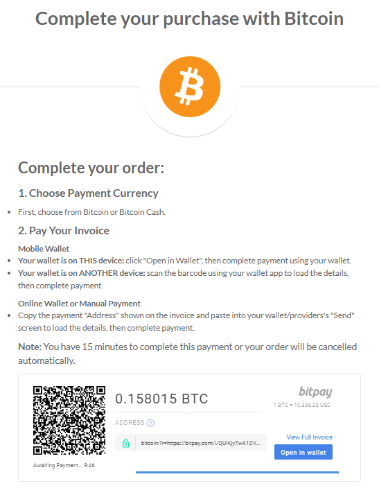 GoldSilver Step 5 - Complete Your Purchase With Bitcoin