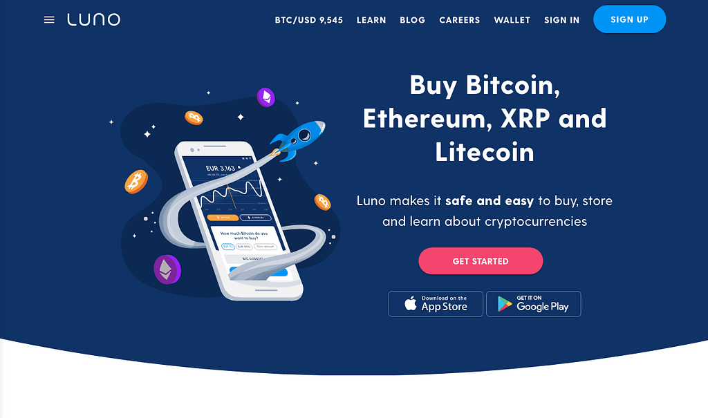 Luno Homepage
