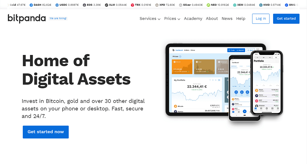 BitPanda Homepage
