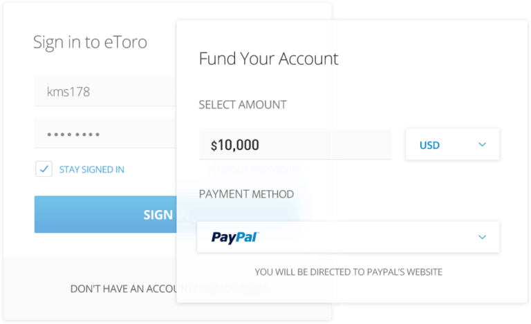 Etoro - Make A Deposit With PayPal